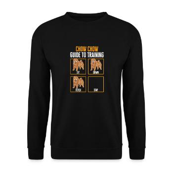 Chow Chow Hund - Unisex Pullover - Schwarz - Vorne - Alina (178cm) & Michal (187cm)