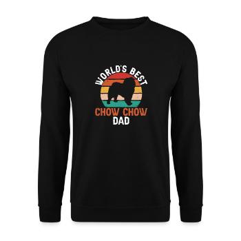 Chow Chow Hund - Unisex Pullover - Schwarz - Vorne - Alina (178cm) & Michal (187cm)