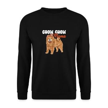 Chow Chow Hund - Unisex Pullover - Schwarz - Vorne - Alina (178cm) & Michal (187cm)