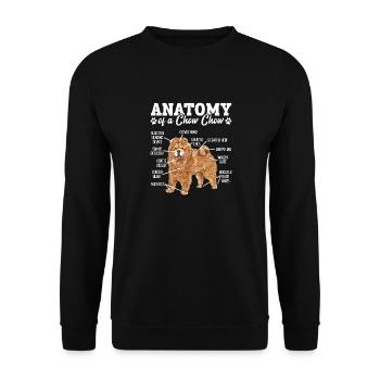 Chow Chow Hund - Unisex Pullover - Schwarz - Vorne - Alina (178cm) & Michal (187cm)