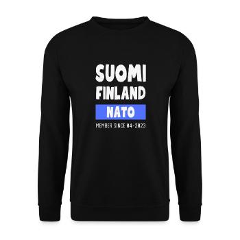 Finland Finland NATO - Member 04-2023 - Unisex Sweatshirt - black - Front - Alina (178cm) & Michal (187cm)