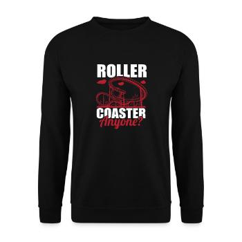 Roller Coaster Anyone Amusement Park Theme Park Va - Unisex Sweatshirt - black - Front - Alina (178cm) & Michal (187cm)