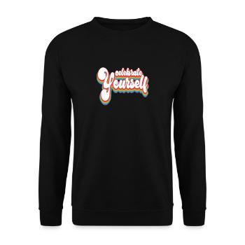 Celebrate Yourself - Pride Month LGBTQ - Unisex Sweatshirt - black - Front - Alina (178cm) & Michal (187cm)