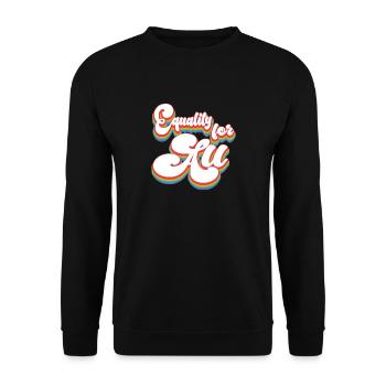 Égalité pour tous - Mois de la fierté LGBTQ - Sweat-shirt Unisexe - noir - Devant - Alina (178cm) & Michal (187cm)