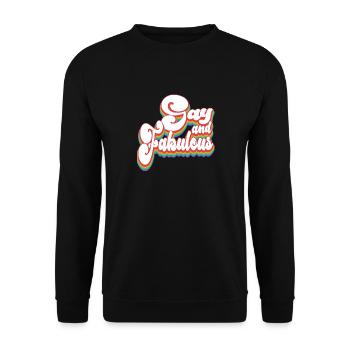 Gay et fabuleux - Défilé LGBTQ du Mois de la fierté - Sweat-shirt Unisexe - noir - Devant - Alina (178cm) & Michal (187cm)