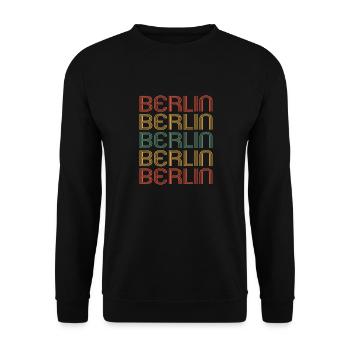 Berlin Berlinerin Berlin City Berlin - Unisex Sweatshirt - black - Front - Alina (178cm) & Michal (187cm)