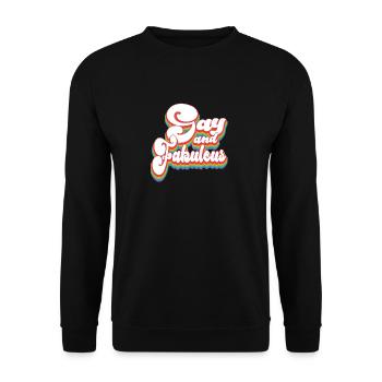 Mois de la fierté LGBTQ - Gay et fabuleux - Sweat-shirt Unisexe - noir - Devant - Alina (178cm) & Michal (187cm)