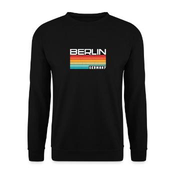 Berlin Berlinerin Berliner Stadt Berlin - Unisex Pullover - Schwarz - Vorne - Alina (178cm) & Michal (187cm)