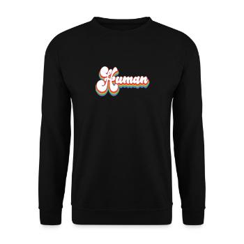 Human - Pride Month LGBTQ - Unisex Sweatshirt - black - Front - Alina (178cm) & Michal (187cm)