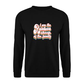 Je suis le mouton arc-en-ciel de la famille - Pride - Sweat-shirt Unisexe - noir - Devant - Alina (178cm) & Michal (187cm)