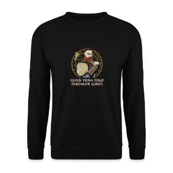 Fier Odin aujourd’hui demain Toujours norvégien nordique - Sweat-shirt Unisexe - noir - Devant - Alina (178cm) & Michal (187cm)