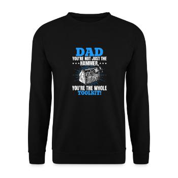 Papa you're not just awesome - Father's Day idea - Unisex Sweatshirt - black - Front - Alina (178cm) & Michal (187cm)