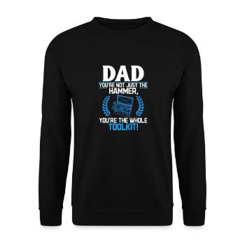 Papa you're not just awesome - Father's Day idea - Unisex Sweatshirt - black - Front - Alina (178cm) & Michal (187cm)