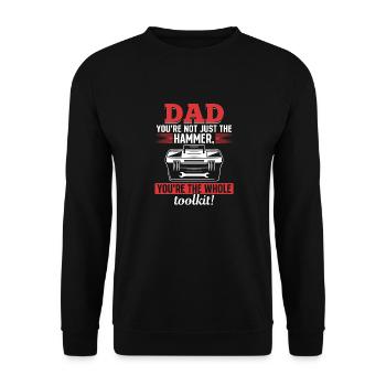 Papa you're not just awesome - Father's Day idea - Unisex Sweatshirt - black - Front - Alina (178cm) & Michal (187cm)