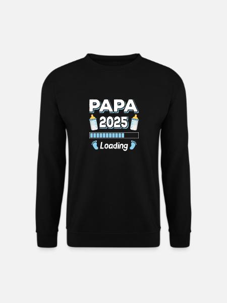 Papa Loading 2025 Vater Väter Vatertag - Unisex Pullover - Schwarz