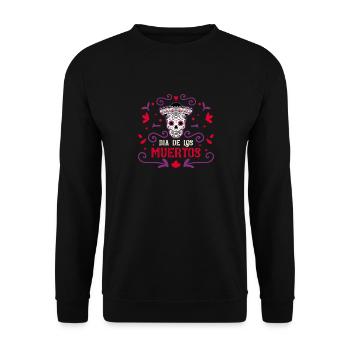 Dia De Los Muertos Tag Der Toten Mexikanisch - Unisex Pullover - Schwarz - Vorne - Alina (178cm) & Michal (187cm)