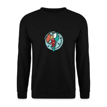crazy dodo bird from Mauritius - Unisex Sweatshirt - black - Front - Alina (178cm) & Michal (187cm)