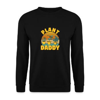 Plant Daddy Natur Botanischer Gärtner Pflanzen - Unisex Pullover - Schwarz - Vorne - Alina (178cm) & Michal (187cm)