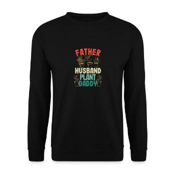 Vater Ehemann Pflanze Papa lustig Landschaft - Unisex Pullover - Schwarz - Vorne - Alina (178cm) & Michal (187cm)