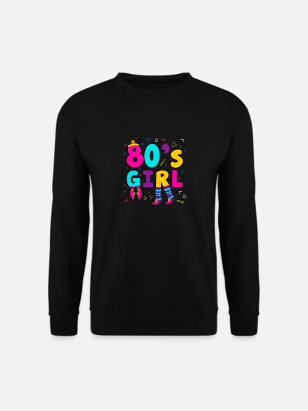 80's Girl Eighties Woman - Unisex Sweatshirt - black