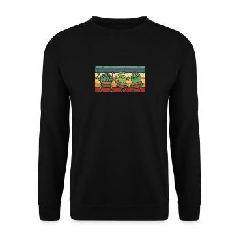 Coole Pflanzen Lustige Gartenarbeit Pflanzen - Unisex Pullover - Schwarz - Vorne - Alina (178cm) & Michal (187cm)