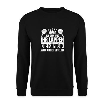 Bier Tennis Padelspieler Padel - Unisex Pullover - Schwarz - Vorne - Alina (178cm) & Michal (187cm)