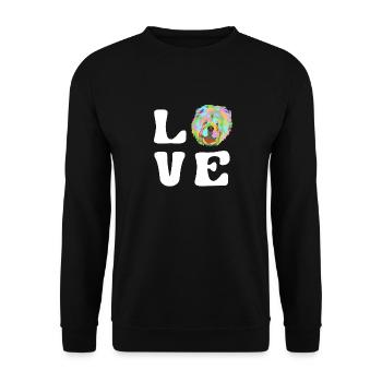 Chow Chow Hund - Unisex Pullover - Schwarz - Vorne - Alina (178cm) & Michal (187cm)
