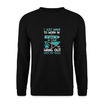 Je veux juste travailler dans mon jardin - Sweat-shirt Unisexe - noir - Devant - Alina (178cm) & Michal (187cm)
