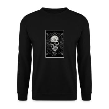 Gothic Aesthetic Occult Unholy Grunge Emo Punk - Unisex Pullover - Schwarz - Vorne - Alina (178cm) & Michal (187cm)