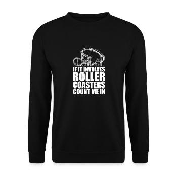 Vacances au parc à thème si cela implique des montagnes russes - Sweat-shirt Unisexe - noir - Devant - Alina (178cm) & Michal (187cm)