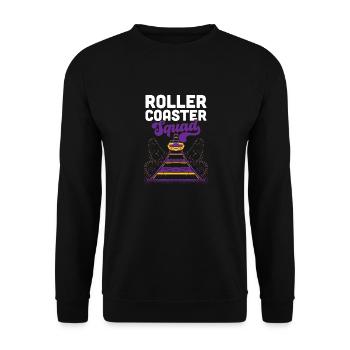 Amusement Park Theme Park Vacation Roller Coaster - Unisex Sweatshirt - black - Front - Alina (178cm) & Michal (187cm)