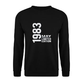 Mai 1983 édition limitée Année de naissance - Sweat-shirt Unisexe - noir - Devant - Alina (178cm) & Michal (187cm)