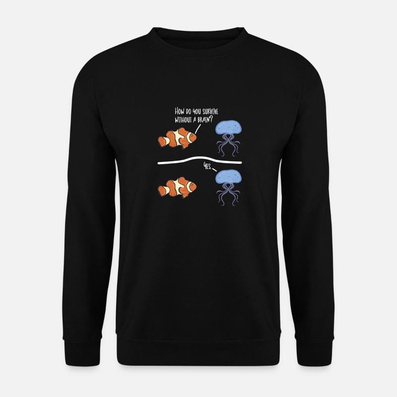 Qualle Meerestier Tauchen Quallen - Unisex Pullover - Schwarz