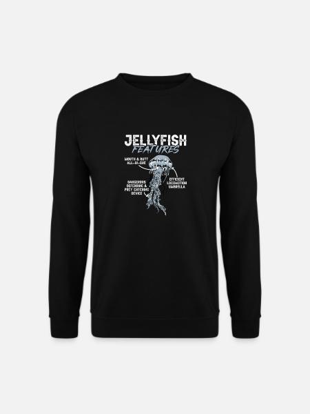 Qualle Meerestier Tauchen Quallen - Unisex Pullover - Schwarz