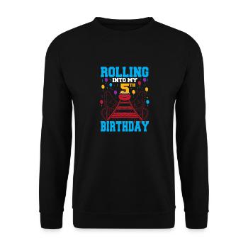 Un garçon de vacances de parc à thème roulant dans ma 5ème naissance - Sweat-shirt Unisexe - noir - Devant - Alina (178cm) & Michal (187cm)