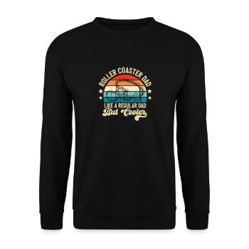Theme Park Father Amusement Park Roller Coaster Da - Unisex Sweatshirt - black - Front - Alina (178cm) & Michal (187cm)