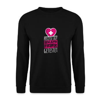 Schlager Party Outfit Kostüm - Unisex Pullover - Schwarz - Vorne - Alina (178cm) & Michal (187cm)