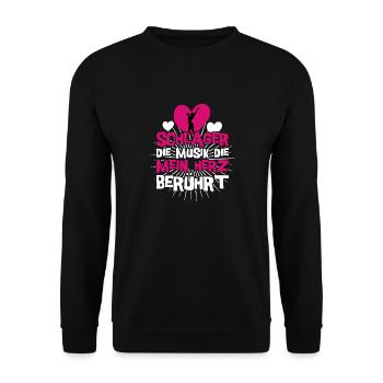 Schlager Party Outfit Kostüm - Unisex Pullover - Schwarz - Vorne - Alina (178cm) & Michal (187cm)