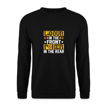 Liqour In The Front Poker In The Rear Gambling Car - Unisex Sweatshirt - black - Front - Alina (178cm) & Michal (187cm)