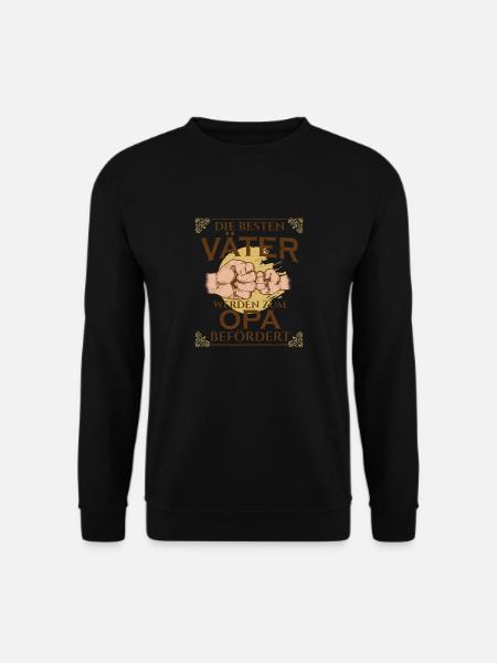 Die Besten Väter Werden Zum Opa Befördert I - Unisex Pullover - Schwarz