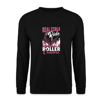 Parc à thème Vacances Femmes Real Girls Ride Roller C - Sweat-shirt Unisexe - noir - Devant - Alina (178cm) & Michal (187cm)