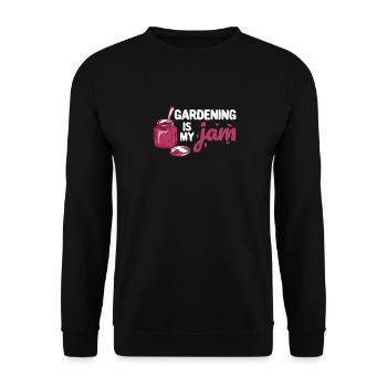 Gardening Is My Jam Jar Funny Gardener Plants - Unisex Sweatshirt - black - Front - Alina (178cm) & Michal (187cm)