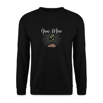 Grow More Funny Gardening Farmer Planter Flower - Unisex Sweatshirt - black - Front - Alina (178cm) & Michal (187cm)