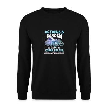 Octopus’s Garden Fun Jardinage Octopus Octopus Octo - Sweat-shirt Unisexe - noir - Devant - Alina (178cm) & Michal (187cm)
