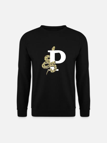 Buchstabe p Schlange - Unisex Pullover - Schwarz