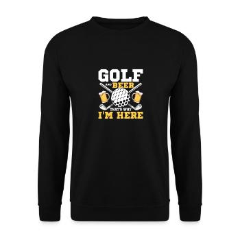 Golf And Beer That's Why I'm Here Golfing Par Tee - Unisex Sweatshirt - black - Front - Alina (178cm) & Michal (187cm)