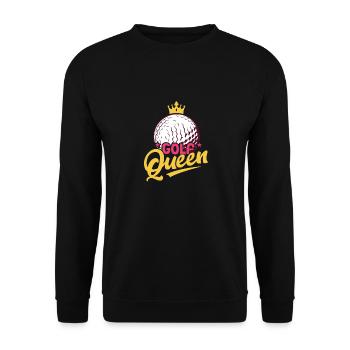 Golf Queen Golfing Par Tee - Unisex Pullover - Schwarz - Vorne - Alina (178cm) & Michal (187cm)