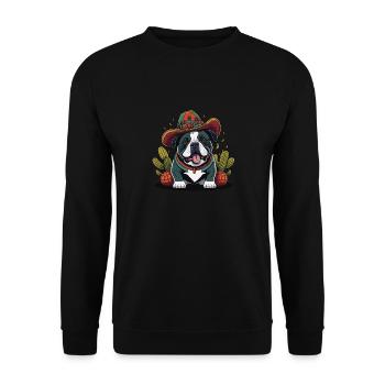 Happy Cinco de Mayo Fiesta Sombrero Mexican - Unisex Sweatshirt - black - Front - Alina (178cm) & Michal (187cm)