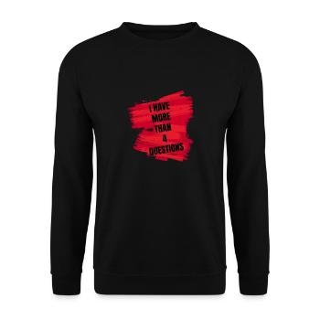 J’ai plus de 4 questions vintage texte simple - Sweat-shirt Unisexe - noir - Devant - Alina (178cm) & Michal (187cm)
