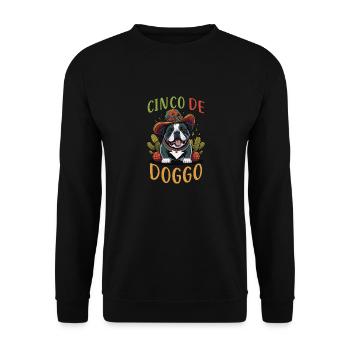 Happy Cinco de Mayo Cinco De Doggo Bulldog - Unisex Sweatshirt - black - Front - Alina (178cm) & Michal (187cm)